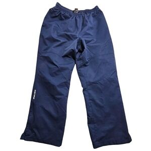 Bauer Team Navy Blue Mesh Lined Athletic Warm Up Pants Mens Large 1039314 *